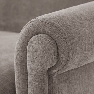 Loveseat Sofa With Rolled Arm For Living Room - Brown