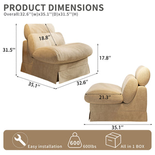 Accent Chair, Soft Medium Firm Upholstery For Living Room