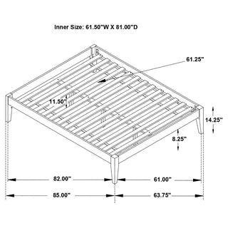 Sophie - Platform Bed Base With Slatted Design