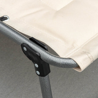 Outsunny - Padded Folding Chaise Lounge Chair, Outdoor 6-Level Reclining Camping Tanning Chair With Headrest For Beach, Yard, Patio, Pool - Beige