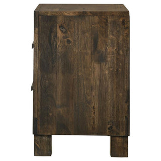 2 Drawer Nightstand - Brown Wood