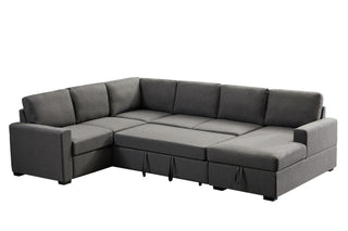 Ketterman - 4 Piece Upholstered Sectional - Dark Gray
