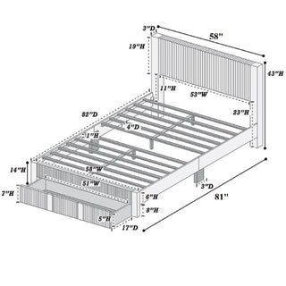 Contemporary Bed & Storage Drawer