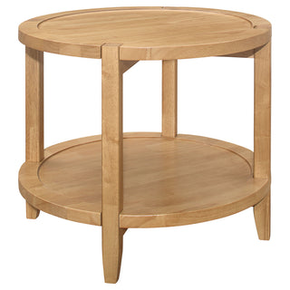Elliott - 2 Piece Round Coffee And End Table Set - Maple
