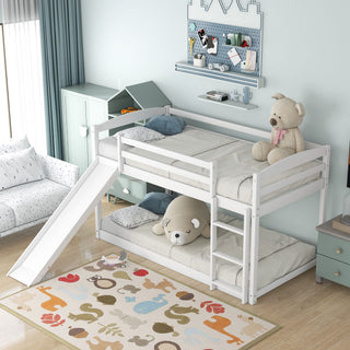 Durable Bunk Bed With Convertible Slide And Ladder