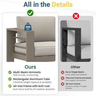 Outdoor Patio Set All-Weather & Thick Cushions