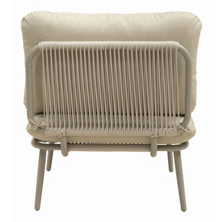 Modular Patio Armless Sofa Chair With Thick Cushion - Off White
