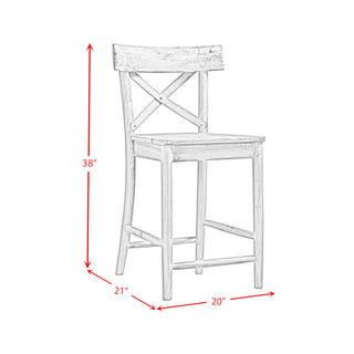 Callista - Round Counter Height 5 Piece Dining Set (Table And Four Stools) - Beach