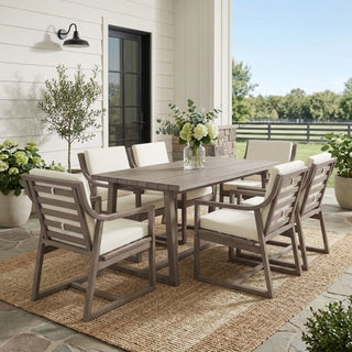 7 Piece Modern Outdoor Dining Set, Patio Furniture