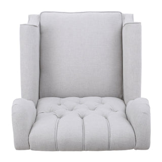 Armchair Recliner With Pushback Mechanism And Wingback Design