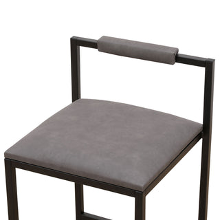 Elegant Bar Stool Set With Backrest And Footrest, Counter Height (Set of 2)