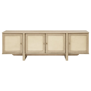 Kimpton - 4 Door Cane TV Stand Media Console - Beige