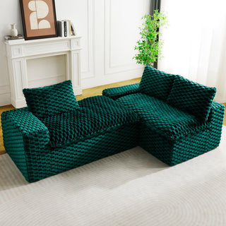 Modular Sofa, Convertible Twin Seat With Chaise Lounge