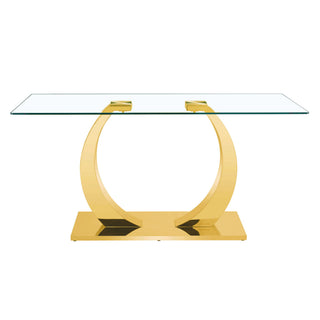 Dining Table For Living Spaces - Gold / Transparent