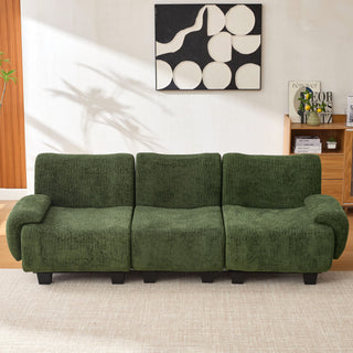 3 Seater Sofa Couch With Curved Armrests