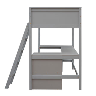 Loft Bed With Shelves With Desk