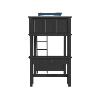Hampton Kids - Loft Bed With Ladder And Desk With Speaker