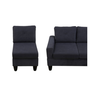 Modular L - Shaped Sectional Sofa 6 Seater 4 Piece Couch With Chaise