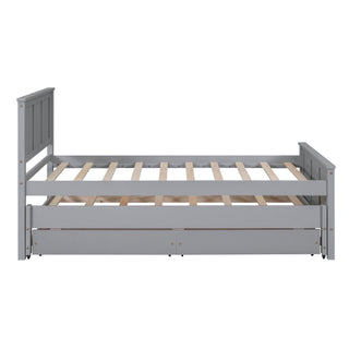 Platform Bed With Trundle And Drawers
