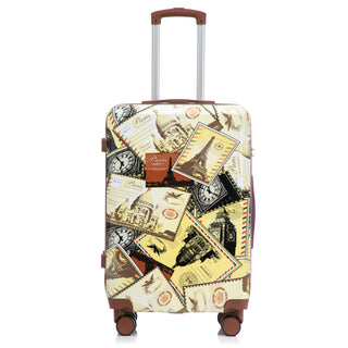 3 Piece Spinner Luggage Set 20" / 24" / 28" With Combination Lock And Silent Wheels - Black / Vintage