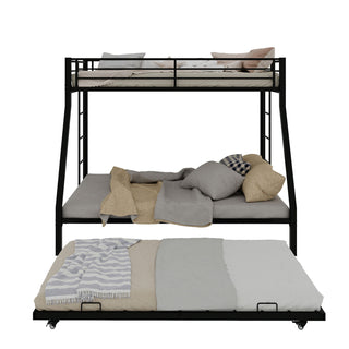 Bunk Bed For Kids, Convertible Frame With Ladders & Guardrail