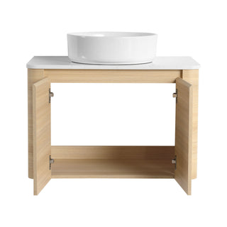 Mounted Bathroom Vanity With Art Sink & 2 Soft Close Doors