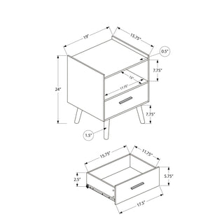 Modern Accent Table With Storage Drawer