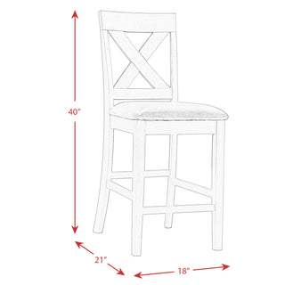 Alex - Counter Side Chair With Pu (Set of 2)