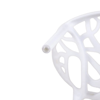 Dining Chair, Transparent Shell Design For Home (Set of 4) - White