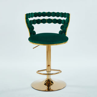 Modern Bar Chair With Iron Tube Legs, Soft Cushions And Comfortable Backrest (Set of 2)