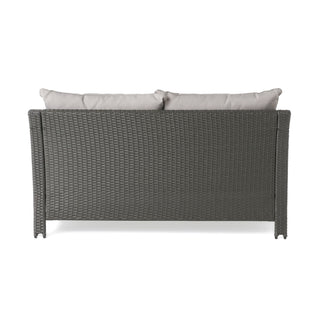 Contemporary Antibes Loveseat & Table Set Outdoor - Gray
