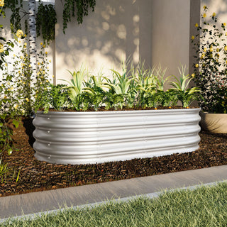 Heavy Duty Galvanized Raised Garden Bed Kit For Vegetables, Flowers & Herbs