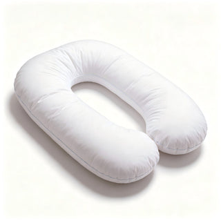 U - Shape Pregnancy Body Pillow For Side Sleeper Support - White