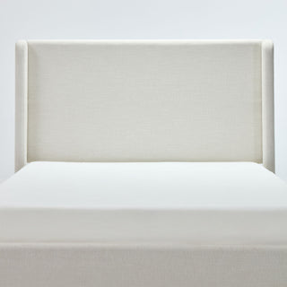 Carmen - Full Size Upholstered Wingback Bed - Ivory