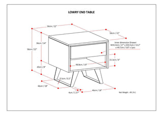 Lowry - Handcrafted End Table