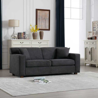 Convertible Sleeper Loveseat & Chair Set With Fold Out Mattress, Loveseat & Chair - Gray