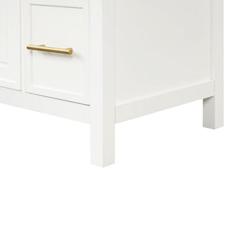 Modern Bathroom Vanity With Sink Top, 2 Doors And 3 Drawers