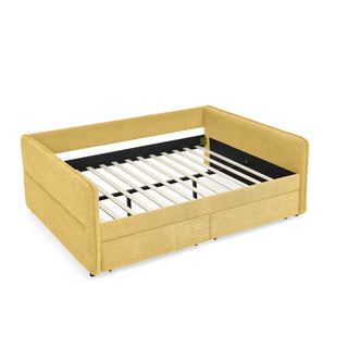 Upholstered Daybed & 2 Drawers