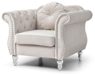 Chic Transitional Flared Arm Chair