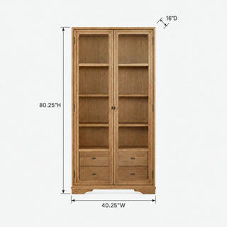 Tall Display Cabinet With Glass Doors