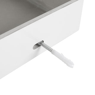 Modern Wall Mounted Bathroom Vanity With Resin Sink And Soft Close Drawer - Brown Ebony