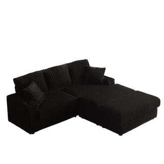 3 Seater Sofa With 2 Ottomans For Living Room