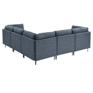 Upholstered Modular Sectional With Tall Legs