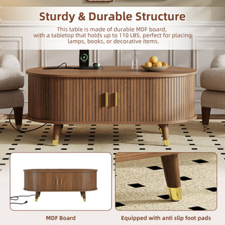 TV Stand & Coffee Table Set With Charging Station