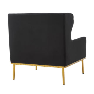 Elegant Curved Armrest Accent Armchair
