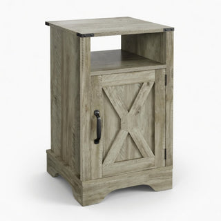 Farmhouse Nightstand, Charging Station & Storage