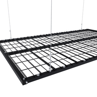 Overhead Garage Storage Rack For High Ceilings & Safety Lock - Black