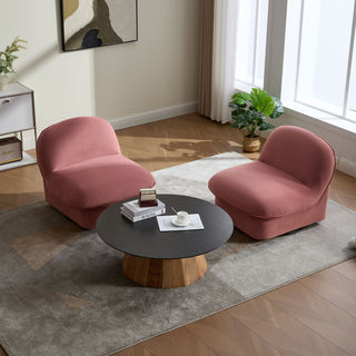 Pumpkin Shaped Swivel Accent Chair, 360 Degree Rotation For Living Room