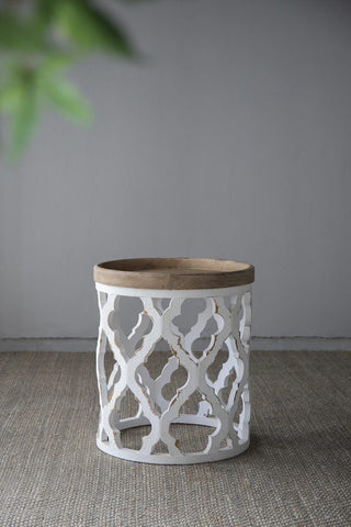 Stylish Rustic Round Wooden Table