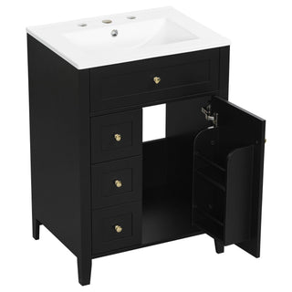 Modern Black Bathroom Vanity With Sink
